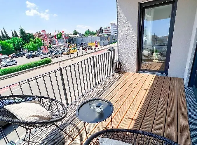 Sunset Club - L Balkon - Kueche - Parkplatz * メミンゲン